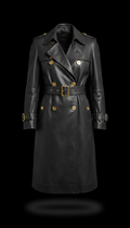 Lambskin Trench Coat with Urban Gold Hardware